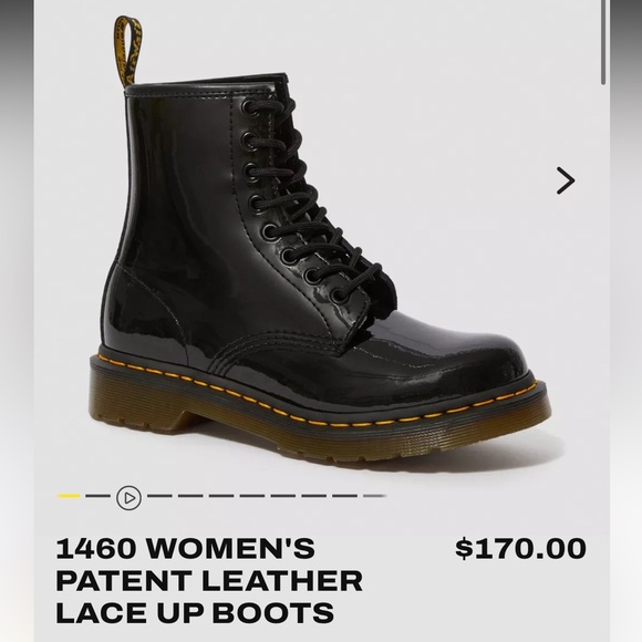 Dr. Martens 1460 Patent Leather Lace Up Boots - Picture 16 of 16